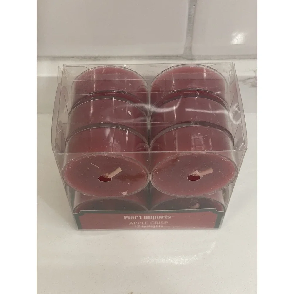Pier 1 Imports Apple Crisp Scented Tealight Candles 12 Pack Red New